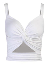 Crop-Tanktop mit verdrehtem Ausschnitt